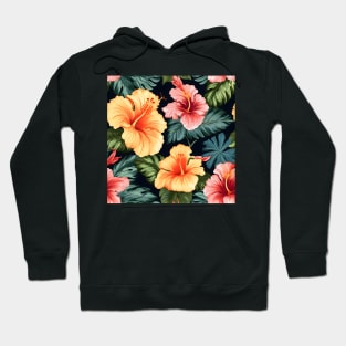 Hibiscus Flowers Pattern 12 Hoodie